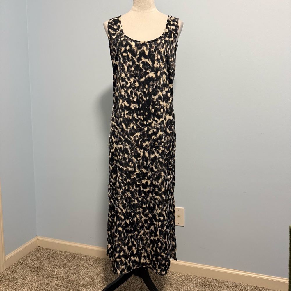 Rachel Zoe Women’s Abstract Animal Print‎ Sleeveless Midi Dress Size XL